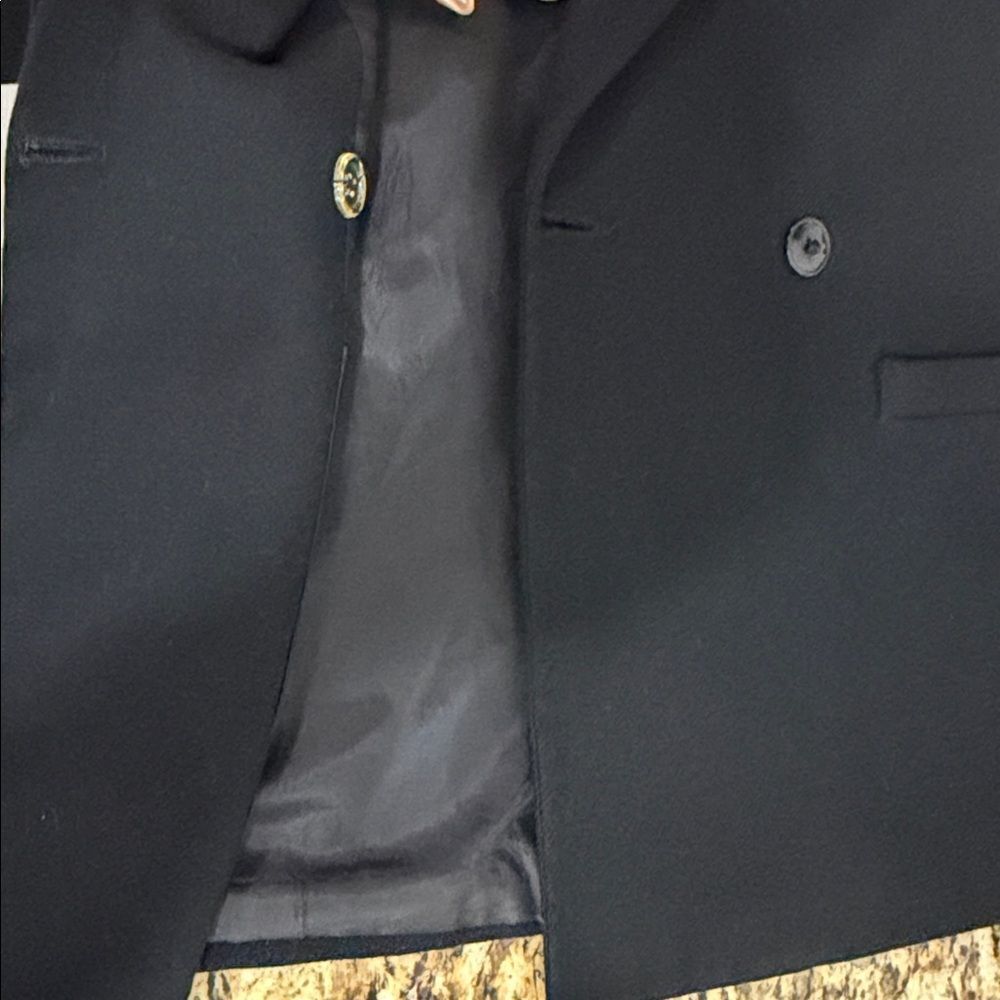 Greg Adams Black Wool Blazer Jacket Women’s Size 13/14 Classic Tailored - Picture 10 of 13